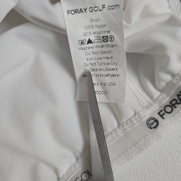 Foray Golf White Shorts Biker Tennis Compression Activewear Sports Stretch M - Picture 6 of 14